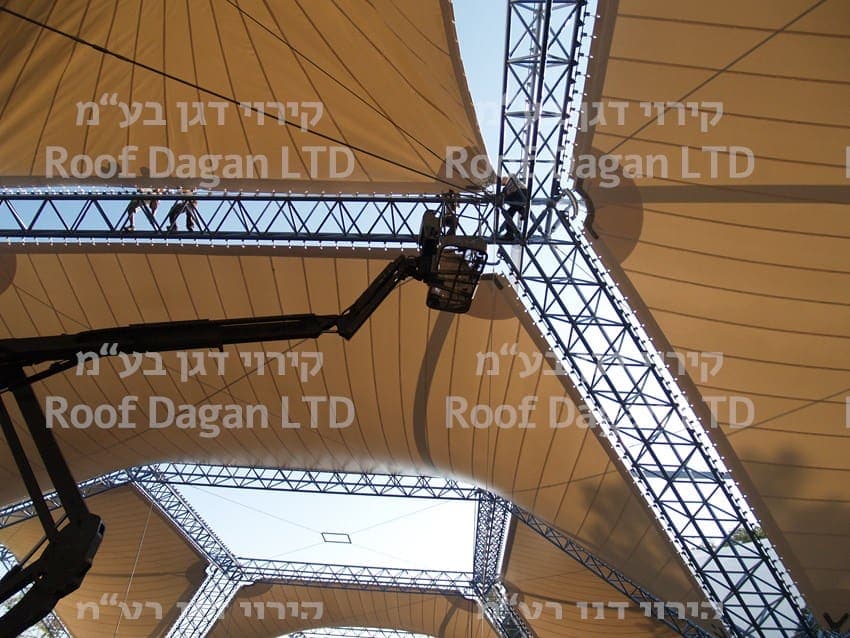 קירוי ממברנות בפארק רמת גן